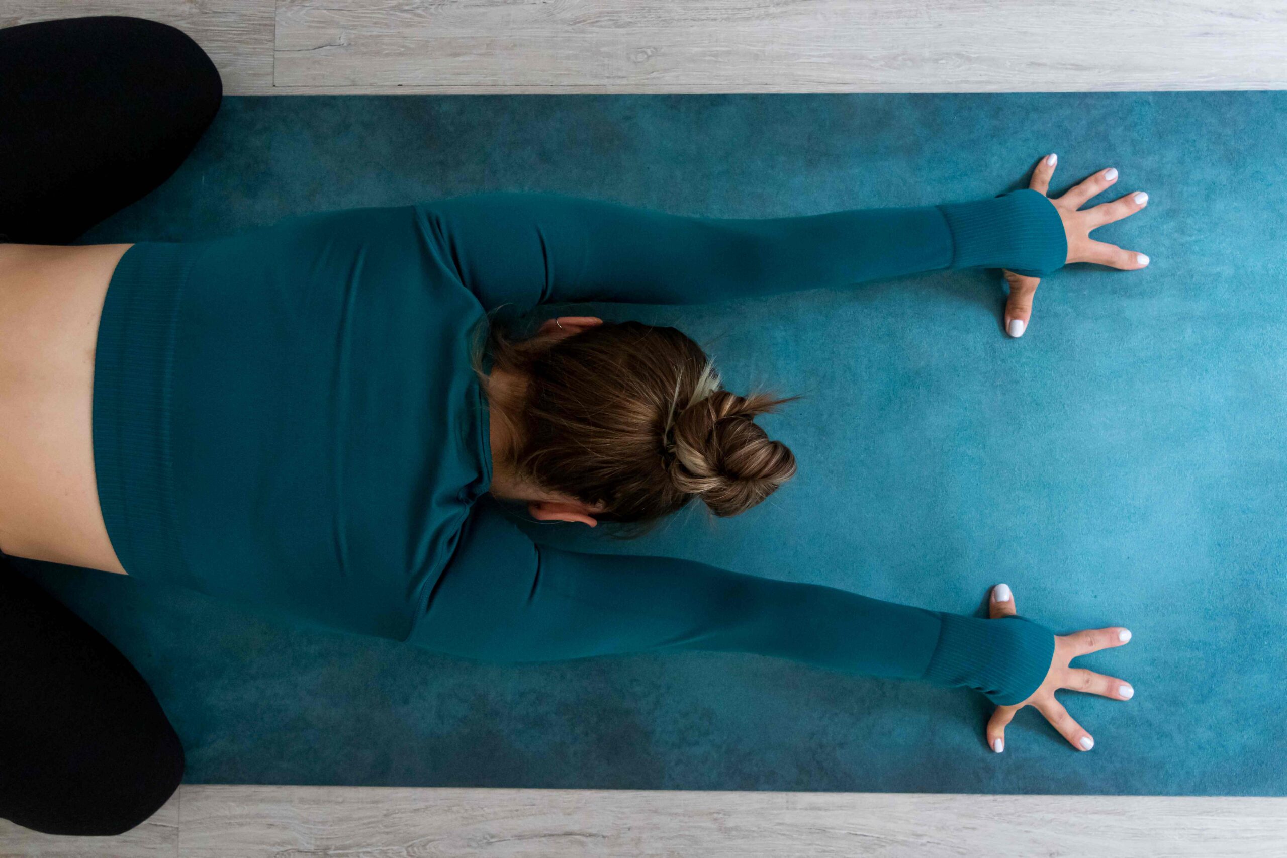 yoga on the mat, child pose