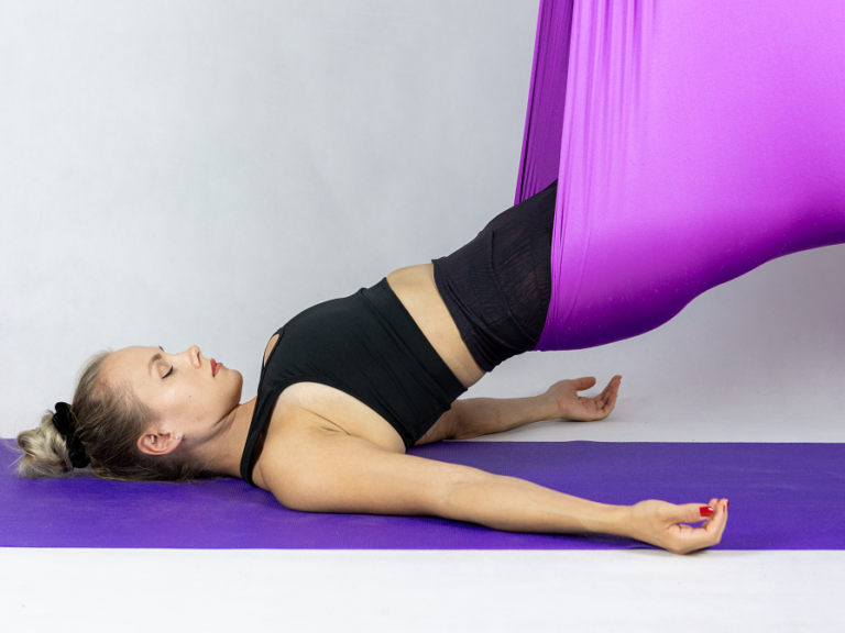 aerial yoga on period, post, blog
