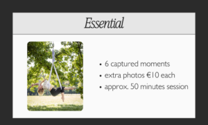 essential photoshoot package